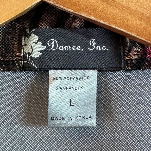 Damee Sheer Trompe L’Oeil Jean Jacket with Wired Collar – Women’s Size Large - Picture 6 of 6